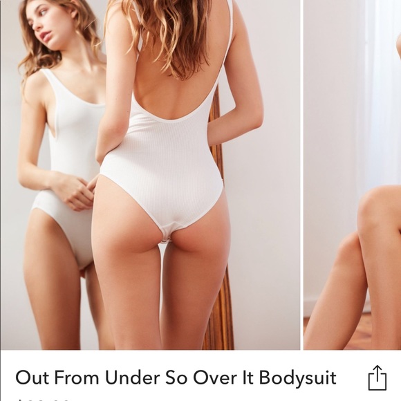 white low back bodysuit